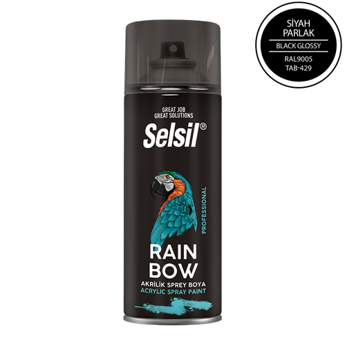 SELSİL SPREY BOYA RAL9005P PARLAK SİYAH 400 ML